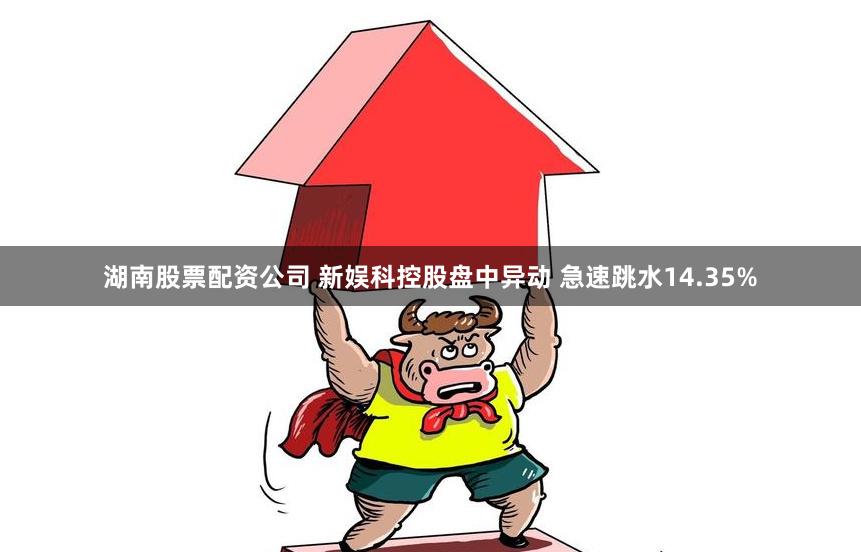 湖南股票配资公司 新娱科控股盘中异动 急速跳水14.35%